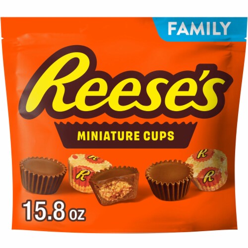 REESE’S Miniatures Milk Chocolate Peanut Butter Cups Candy Family Pack