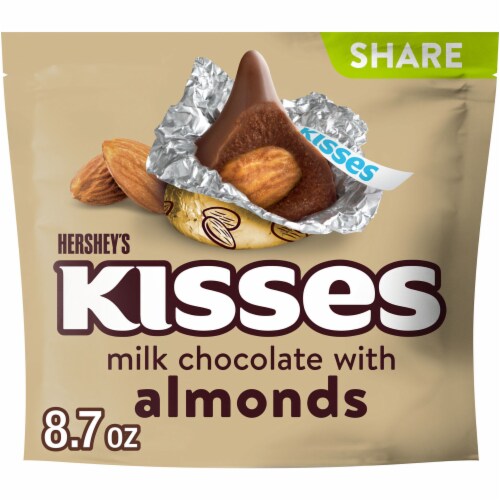 HERSHEY’S KISSES Milk Chocolate with Almonds Candy Share Pack