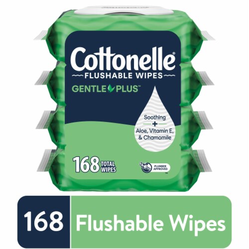 Cottonelle GentlePlus Flushable Wet Wipes with Aloe & Vitamin E