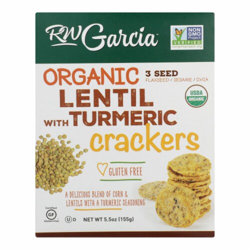 RW Garcia™ Gluten Free Organic Lentil With Tumeric Crackers