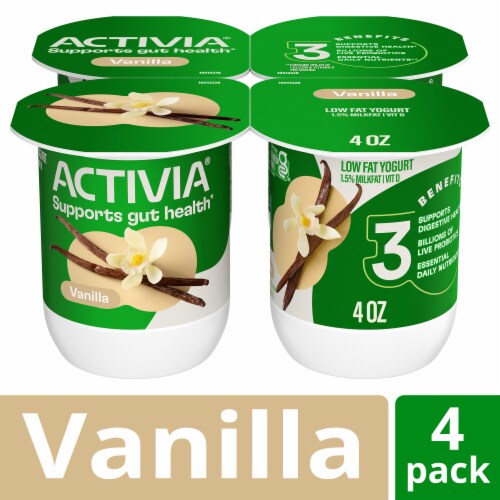 Activia Vanilla Probiotic Low Fat Yogurt Cups