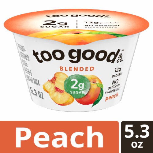 Too Good & Co. Blended Peach Yogurt-Cultured Ultra-Filtered Low Fat Milk Product Cup