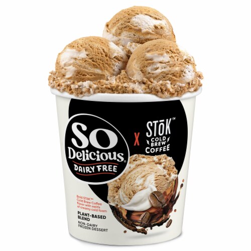 So Delicious Dairy Free SToK Cold Brew Coffee Plant Based Blend Frozen Dessert Container