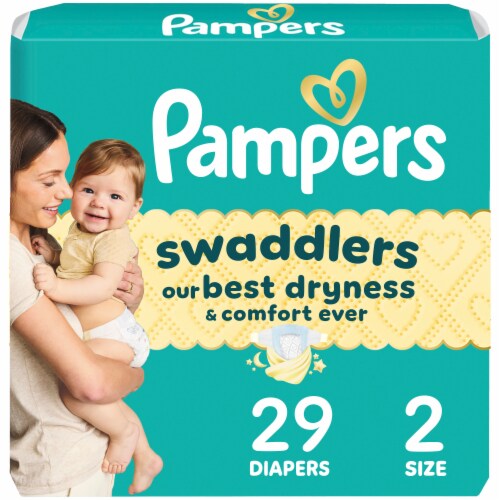 Pampers Swaddlers Absorbent Diapers Size 2 (10-22 lbs) Skin Safe Disposable