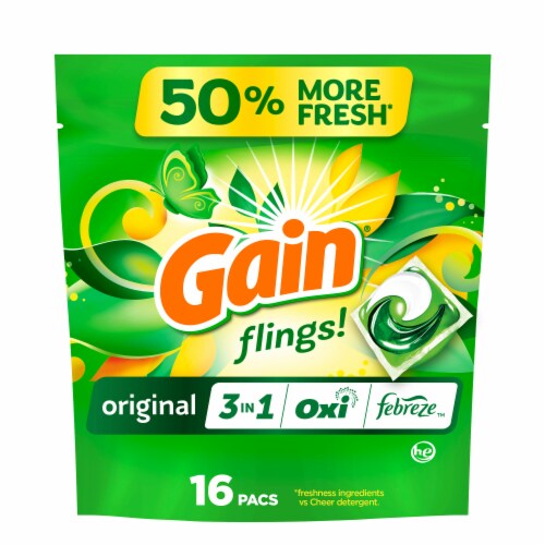 Gain Flings Original Scent Laundry Detergent Pods
