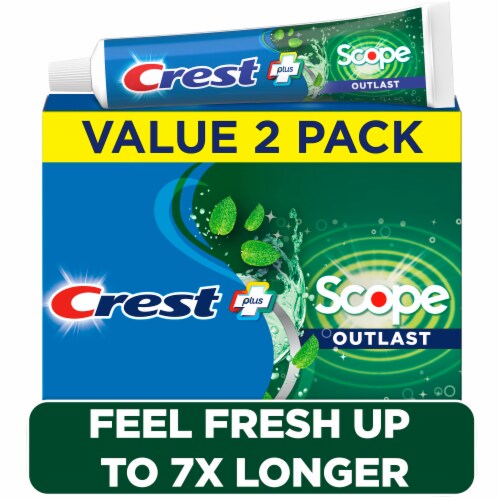 Crest + Scope Mint Outlast Complete Whitening Toothpaste Value Pack