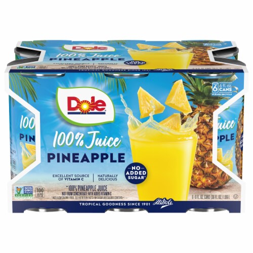Dole® 100% Pineapple Juice with Vitamin C Cans