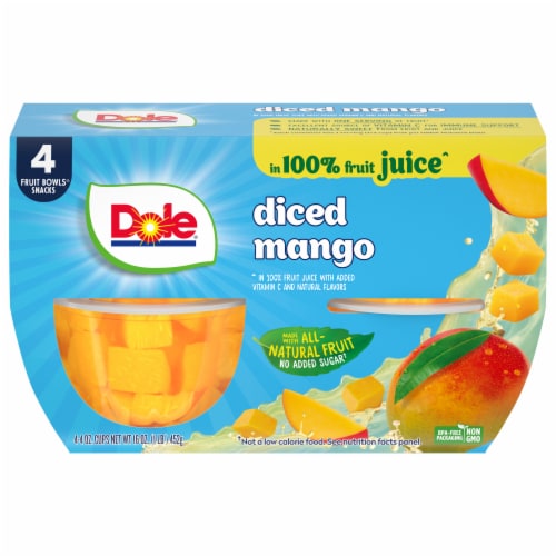 Dole® Diced Mango in Juice Fruit Bowls