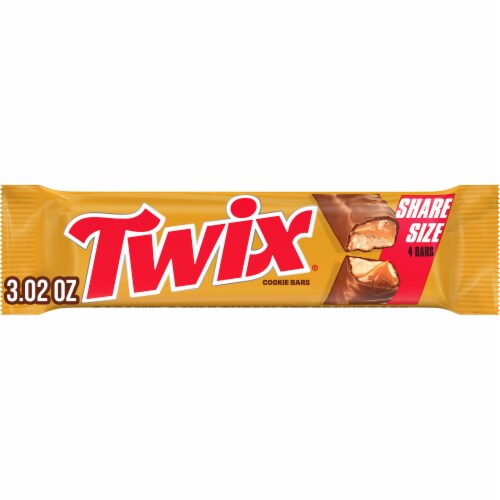 Twix Milk Chocolate Caramel Cookie Candy Share Size Bar