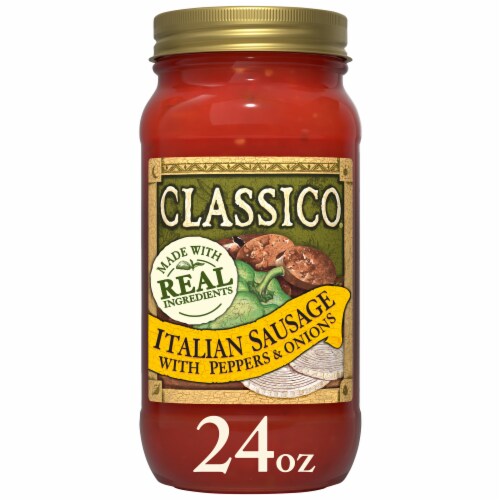 Classico Italian Sausage Spaghetti Pasta Sauce with Peppers & Onions