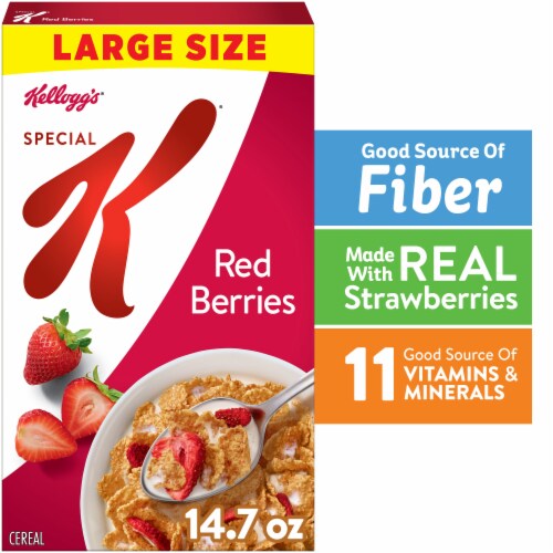 Kellogg’s Special K Breakfast Cereal Red Berries, Family Breakfast, 14.7 oz