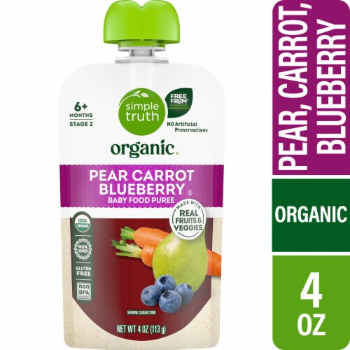 Simple Truth Organic® Pear Carrot Blueberry Stage 2 Baby Food Puree