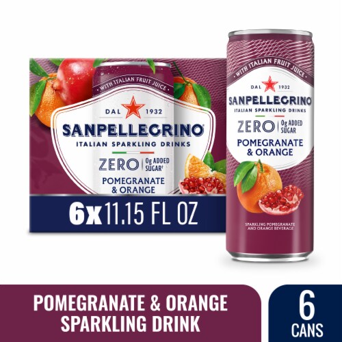 Sanpellegrino Italian Sparkling Drink Zero Sugar Pomegranate and Orange