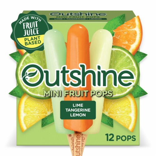Outshine Lime, Tangerine, and Lemon Frozen Fruit Pops, Variety Pack, 12 Count
