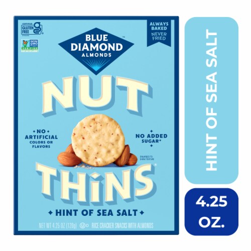 Blue Diamond Nut Thins Crackers, Hint of Sea Salt