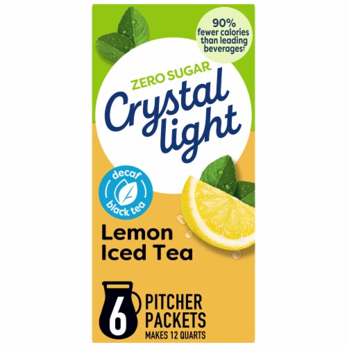 Crystal Light Zero Sugar Decaf Lemon Iced Tea Drink Mix Packets
