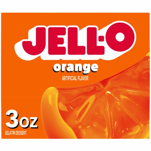 Jell-O Orange Gelatin Dessert Mix, Box