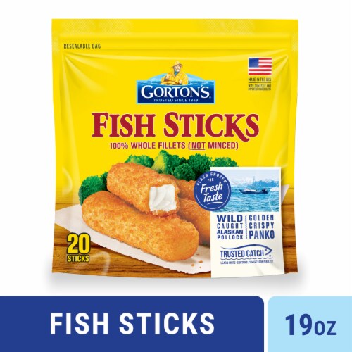 Gorton’s Crunchy Breaded Fish Sticks (Not Minced), Panko Breadcrumbs, Frozen