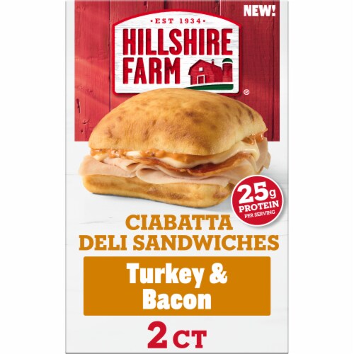 Hillshire Farm Frozen Turkey & Bacon Ciabatta Deli Sandwiches