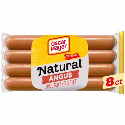 Oscar Mayer Natural Selects Bun-Length Angus Beef Uncured Beef Franks Hot Dogs Pack
