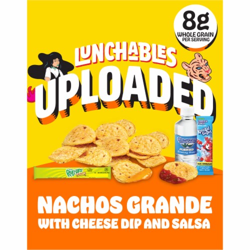 Lunchables Uploaded Nachos Grande with Cheese Dip and Salsa Snack Kit, Box