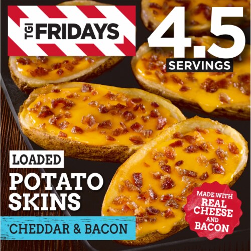TGIF Fridays Loaded Cheddar & Bacon Potato Skins Frozen Snacks, Box