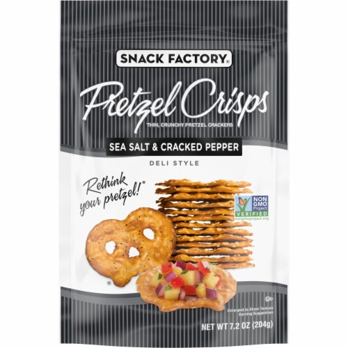 Snack Factory Pretzel Crisps Sea Salt & Cracked Pepper