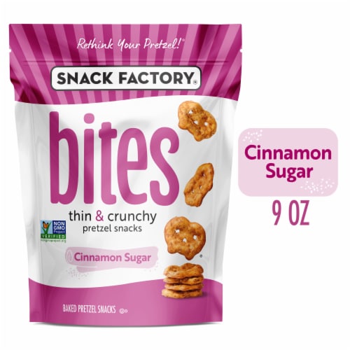 Snack Factory Cinnamon Sugar Pretzels, 9 Oz Bag