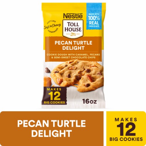 Nestle Toll House Pecan Turtle Delight Cookie Dough Caramel Pecan Chocolate Chips
