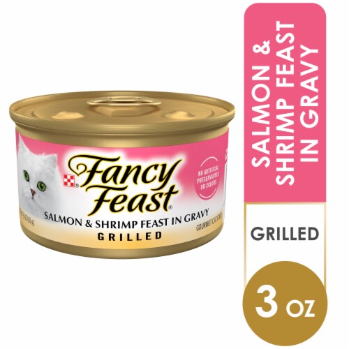 Purina Fancy Feast Grilled Wet Cat Food in Gravy Salmon & Shrimp Feast