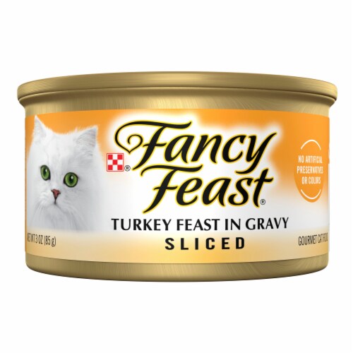 Purina Fancy Feast Sliced Wet Cat Food in Gravy Turkey Feast