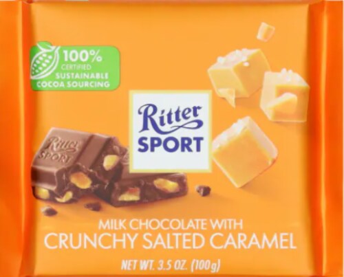 Ritter Sport Milk Chocolate with Crunchy Salted Caramel
