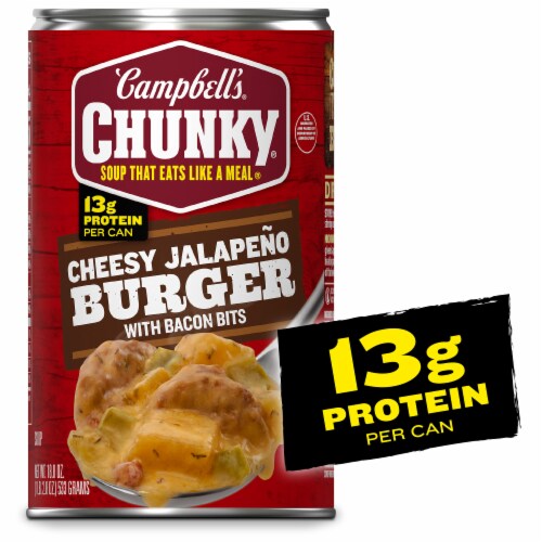 Campbell’s Chunky Cheesy Jalapeno Burger with Bacon Bits Soup