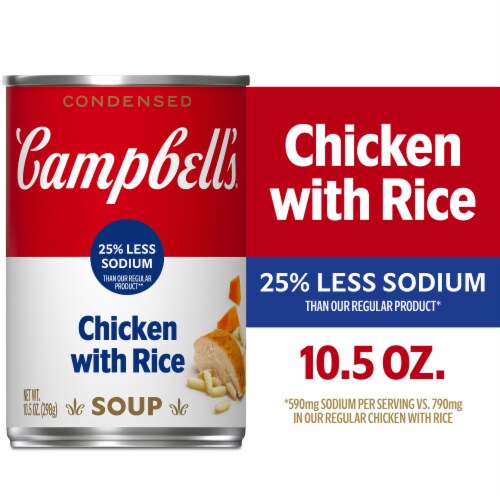 Campbell’S Condensed 25% Less Sodium Chicken And Rice Soup