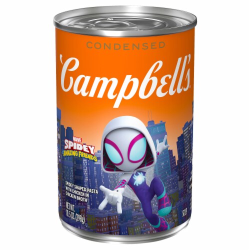Campbell’s® Condensed Kids Soup Marvel’s Spidey Shaped Pasta With Chicken in Broth Can