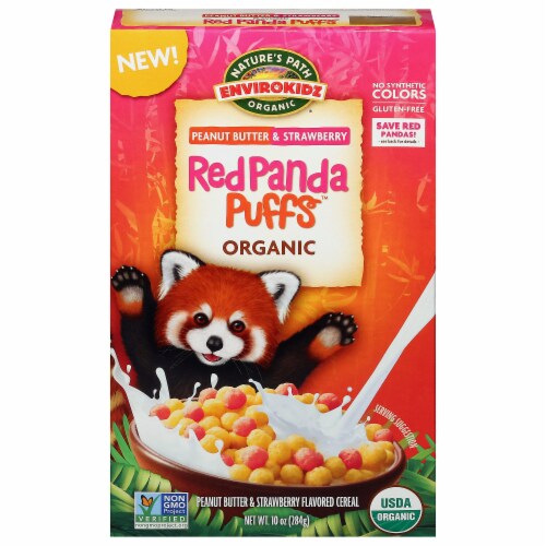 Nature’s Path EnviroKidz Organic Red Panda Puffs Peanut Butter & Strawberry Cereal