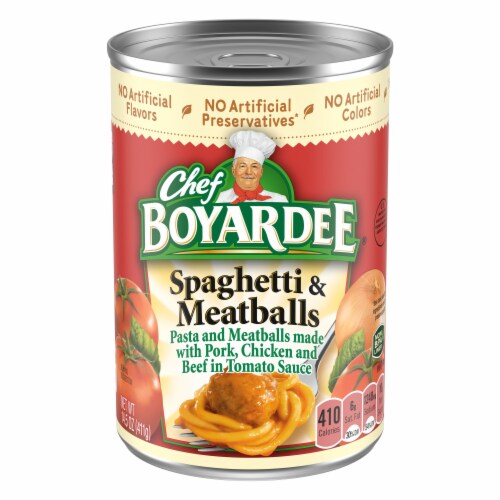 Chef Boyardee Spaghetti and Meatballs in Tomato Sauce, Ready-to-Eat Meal, 14.5 oz Can