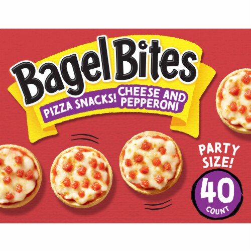 Bagel Bites Cheese & Pepperoni Mini Bagel Pizza Snacks, Box