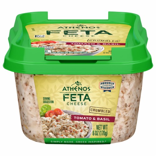 Athenos Tomato & Basil Crumbled Traditional Feta Cheese