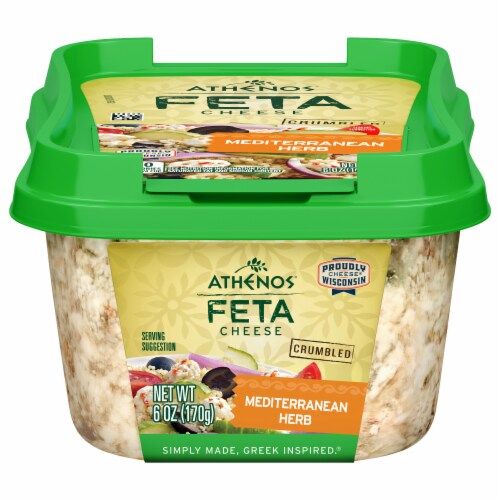Athenos Mediterranean Herb Crumbled Traditional Feta Cheese