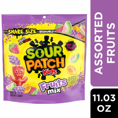 SOUR PATCH KIDS Fruits Mix Soft & Chewy Candy Share Size