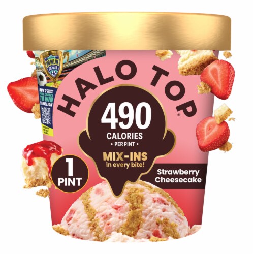 Halo Top Strawberry Cheesecake Light Ice Cream