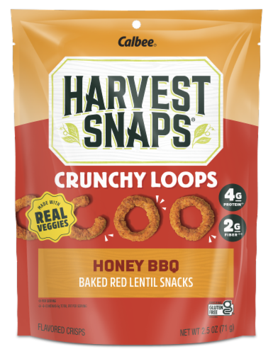 Harvest Snaps® Crunchy Loops Honey BBQ Baked Red Lentil Snacks