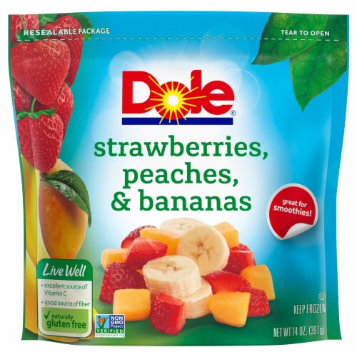 Dole® Strawberries Peaches & Bananas Frozen Fruit