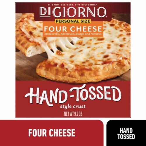 DiGiorno Four Cheese Frozen Personal Pizza on a Hand-Tossed Style Traditional Crust