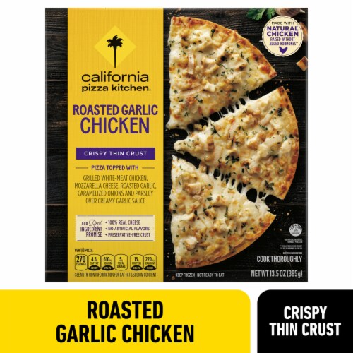 California Pizza Kitchen Roasted Garlic Chicken Frozen Pizza with Crispy Thin Crust