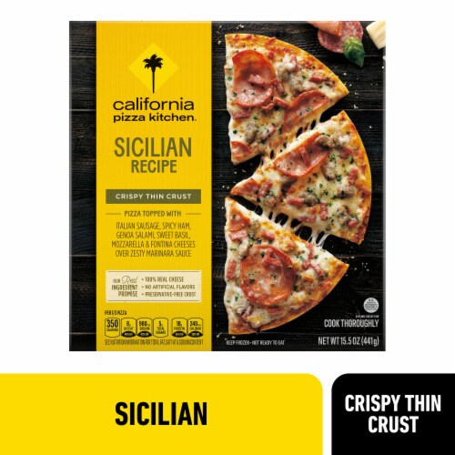 California Pizza Kitchen Sicilian Recipe Frozen Pizza with Crispy Thin Crust