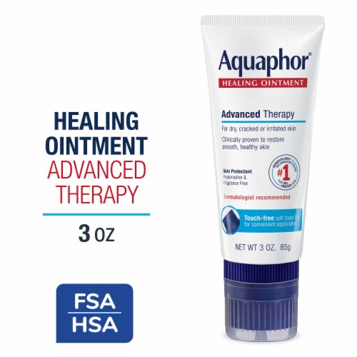 Aquaphor Healing Ointment Advanced Therapy Skin Protectant with Touch-Free Applicator