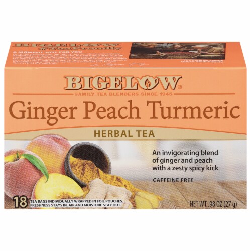 Bigelow® Ginger Peach Turmeric Herbal Tea Bags