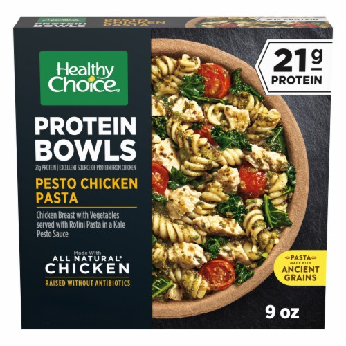 Healthy Choice Protein Bowls Pesto Chicken Pasta, High-Protein Frozen Meal